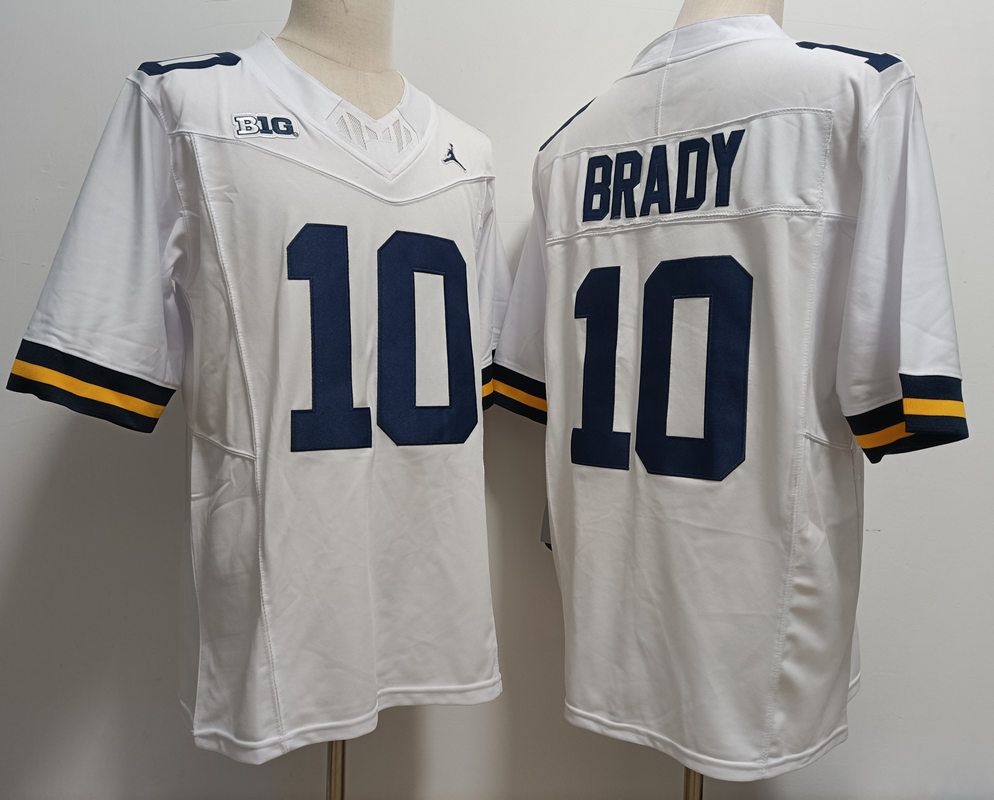 Men Michigan Wolverines #10 Brady White 2025 NCAA Jersey->ncaa teams->NCAA Jersey